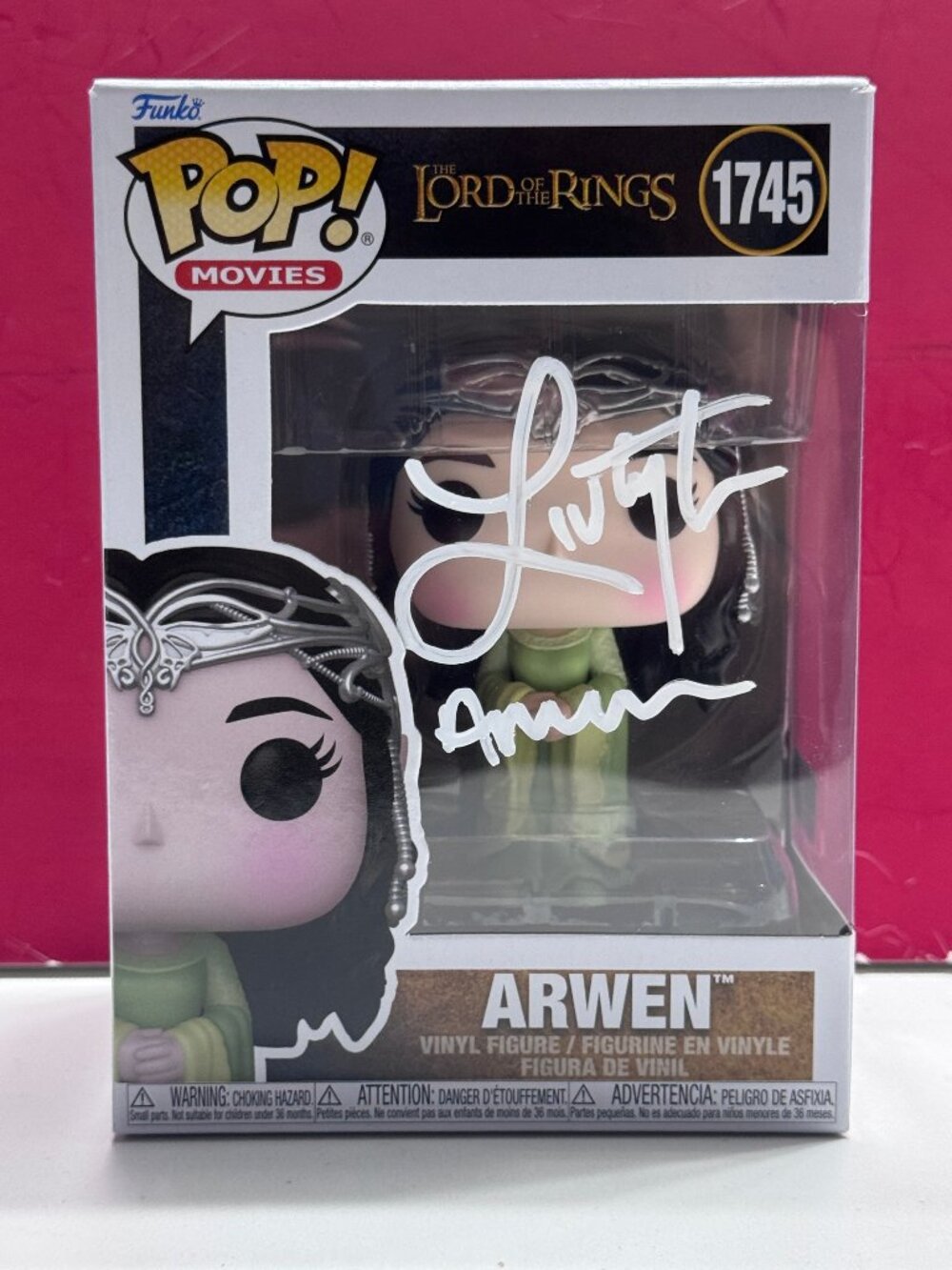 FUNKO POP! Lord of The Rings ARWEN #1745 Signed by Liv Tyler COA AUTHENTIC